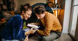 Young couple banner